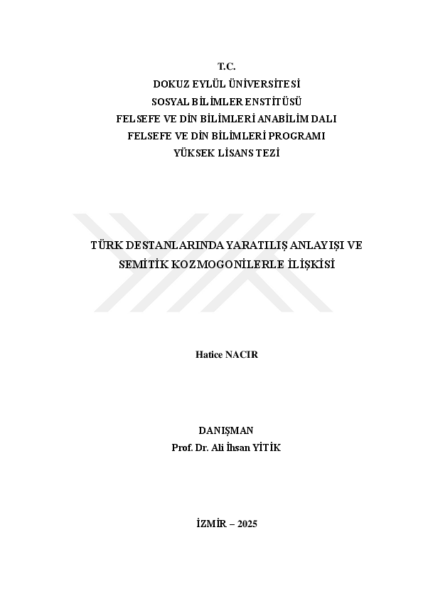 (PDF) TÜRK DESTANLARINDA YARATILIŞ ANLAYIŞI VE SEMİTİK KOZMOGONİLERLE ...