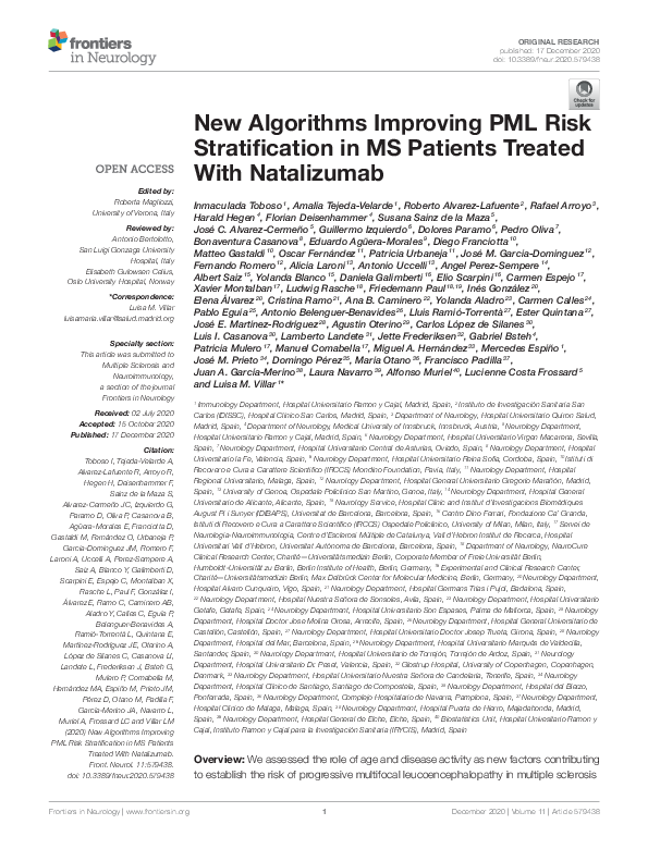 (PDF) New algorithms improving PML risk stratification in MS patients ...