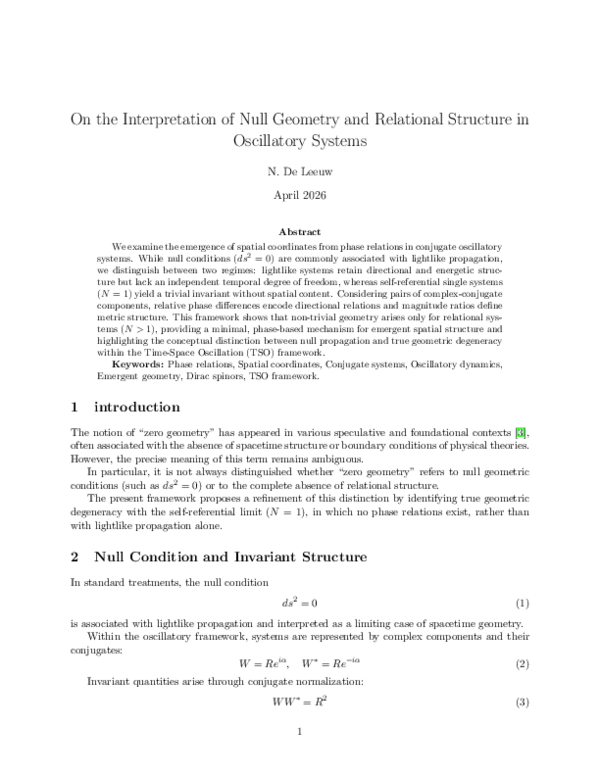 (PDF) On the Interpretation of Null Geometry and Relational Structure ...