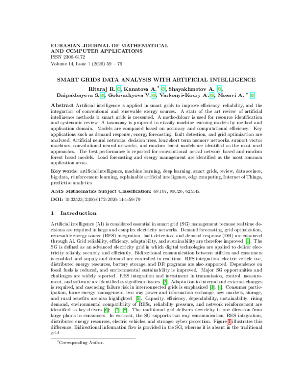 (PDF) SMART GRIDS DATA ANALYSIS WITH ARTIFICIAL INTELLIGENCE