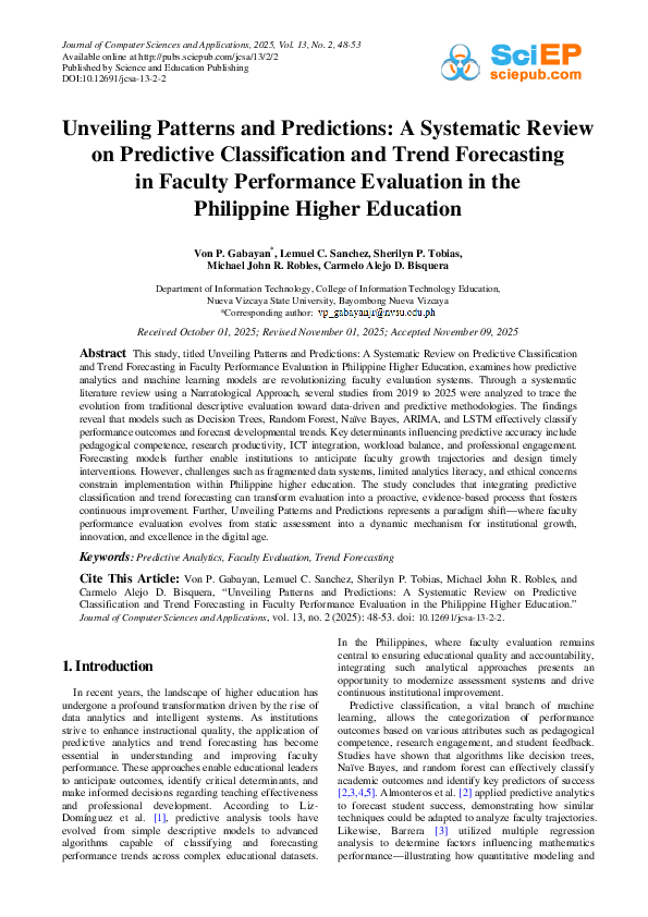 (PDF) Unveiling Patterns and Predictions: A Systematic Review on ...