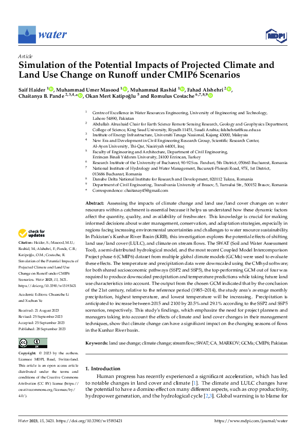 (PDF) Simulation of the Potential Impacts of Projected Climate and Land ...