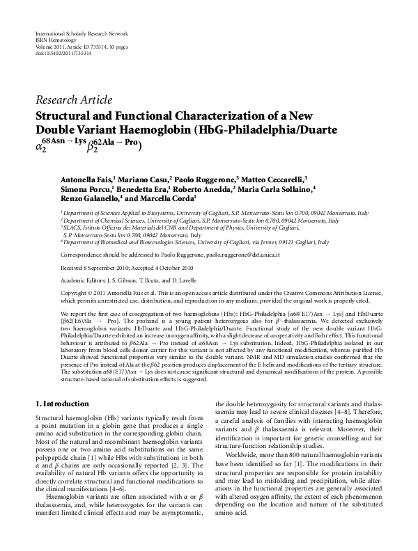 (PDF) Structural and Functional Characterization of a New Double ...