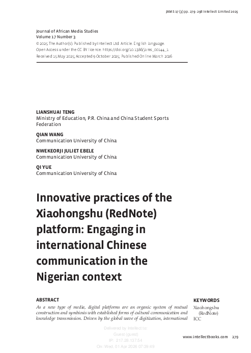 (PDF) Innovative practices of the Xiaohongshu (RedNote) platform ...