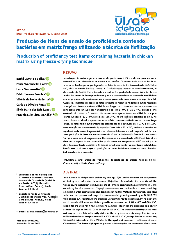 (PDF) Produção de itens de ensaio de proficiência contendo bactérias em ...