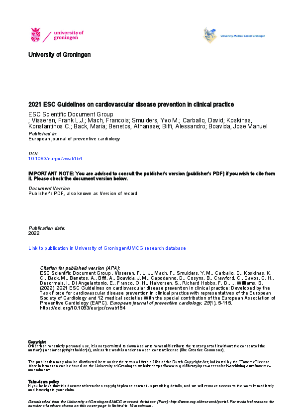 (PDF) 2021 ESC Guidelines on cardiovascular disease prevention in ...