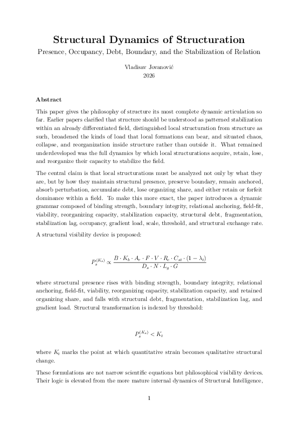 (PDF) Structural Dynamics of Structuration