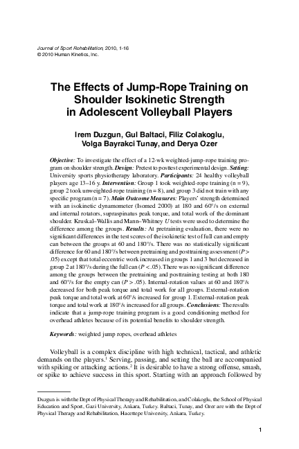 (PDF) The Effects of Jump-Rope Training on Shoulder Isokinetic Strength ...