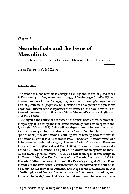 (PDF) Neanderthals and the Issue of Masculinity The Role of Gender in ...