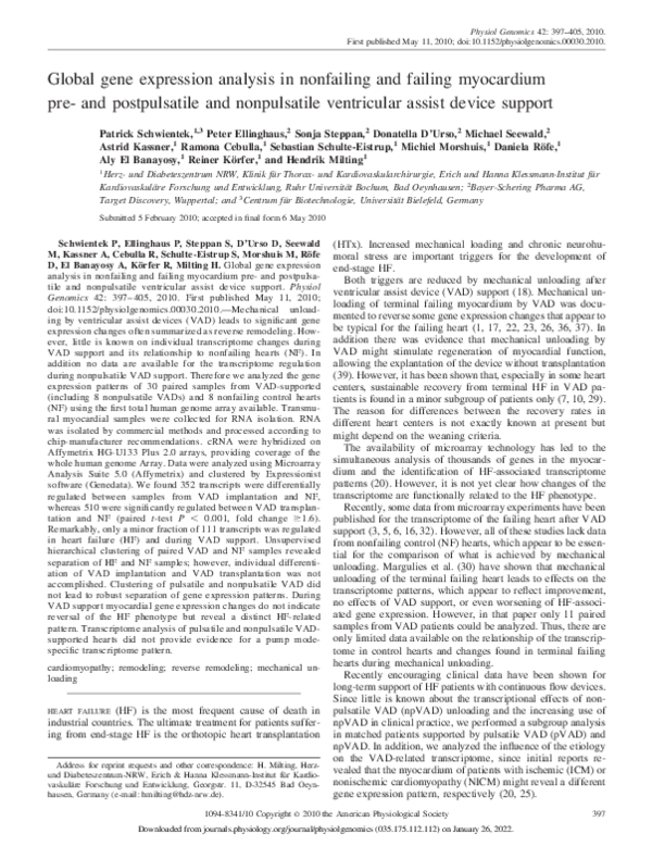 (PDF) Global gene expression analysis in nonfailing and failing ...