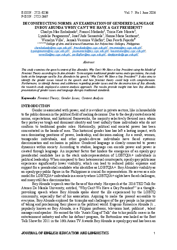 (PDF) JOURNAL OF ENGLISH EDUCATION AND LINGUISTICS