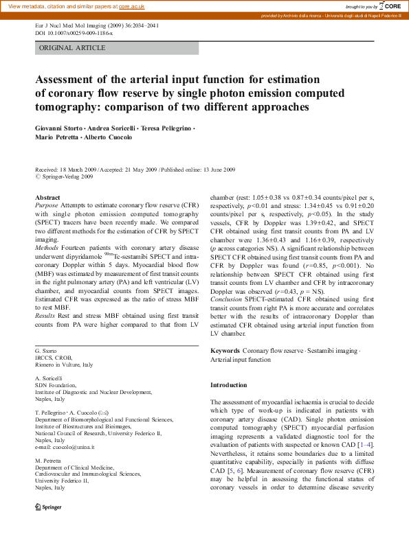 (PDF) Assessment of the arterial input function for estimation of ...