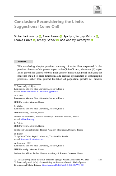 (PDF) Conclusion: Reconsidering the Limits – Suggestions (Come On!)
