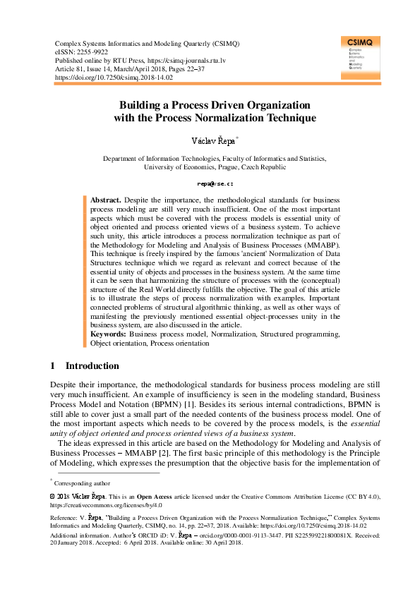 (PDF) Building a Process Driven Organization with the Process ...