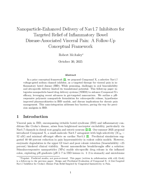 (PDF) Nanoparticle-Enhanced Delivery of Nav1.7 Inhibitors for Targeted ...