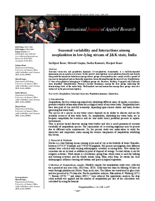 (PDF) Impact Factor: 3.4 IJAR