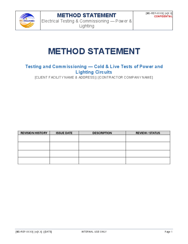(PDF) Electrical Testing & Commissioning -Power & Lighting