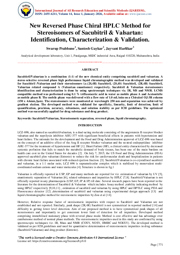 (PDF) New Reversed Phase Chiral HPLC Method for Stereoisomers of ...