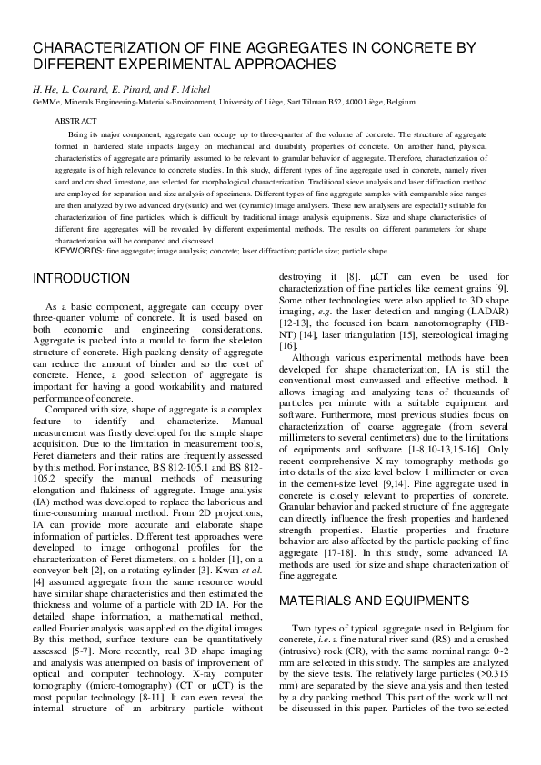 (PDF) Characterization of fine aggregates in concrete by different ...