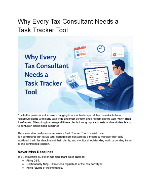 (PDF) Why Every Tax Consultant Needs a Task Tracker Tool