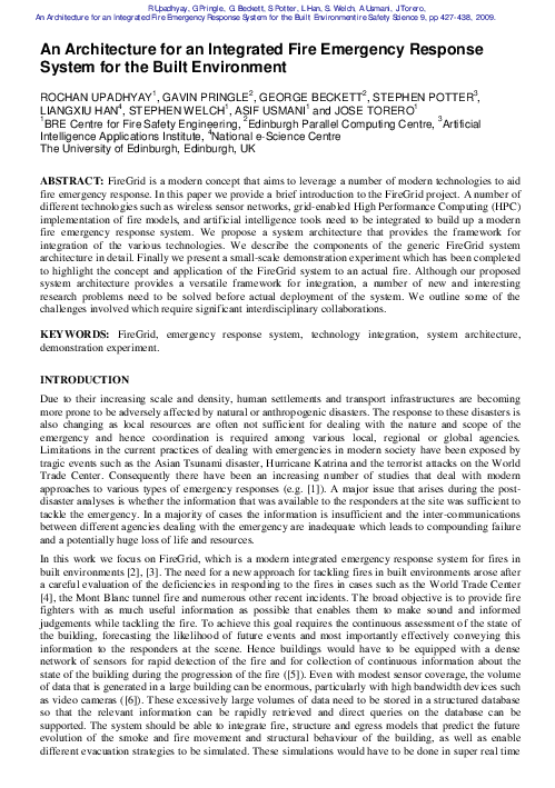 (PDF) An architecture for an integrated fire emergency response system ...