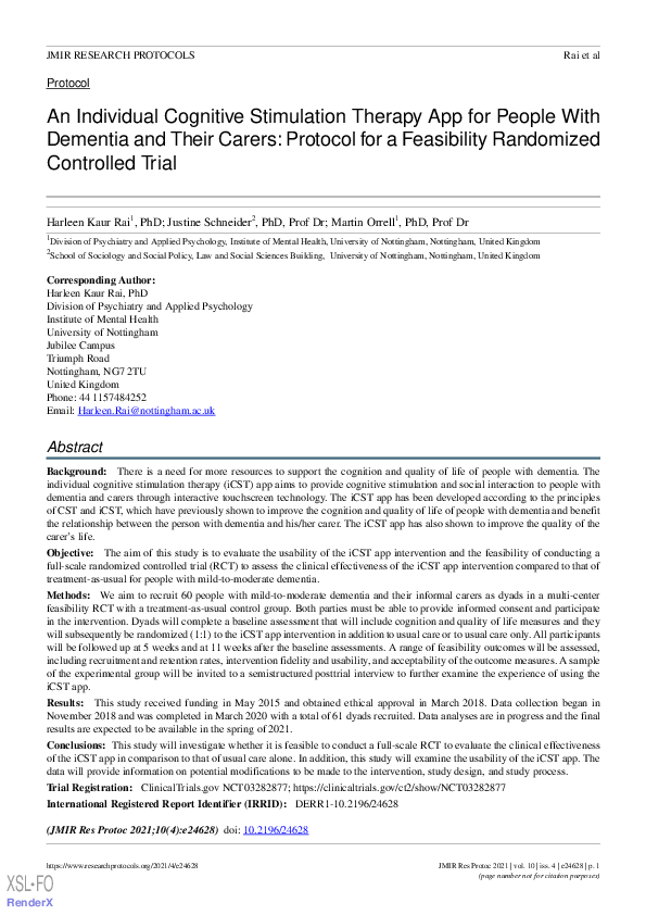 (PDF) An Individual Cognitive Stimulation Therapy App for People With ...