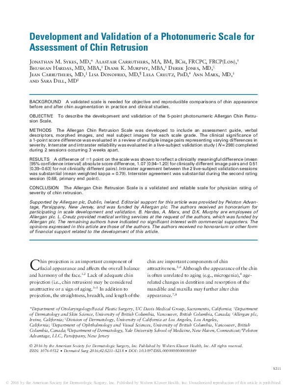(PDF) Development and Validation of a Photonumeric Scale for Assessment ...