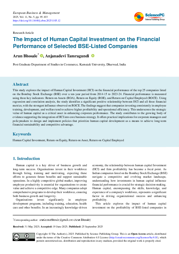 (PDF) The Impact of Human Capital Investment on the Financial ...