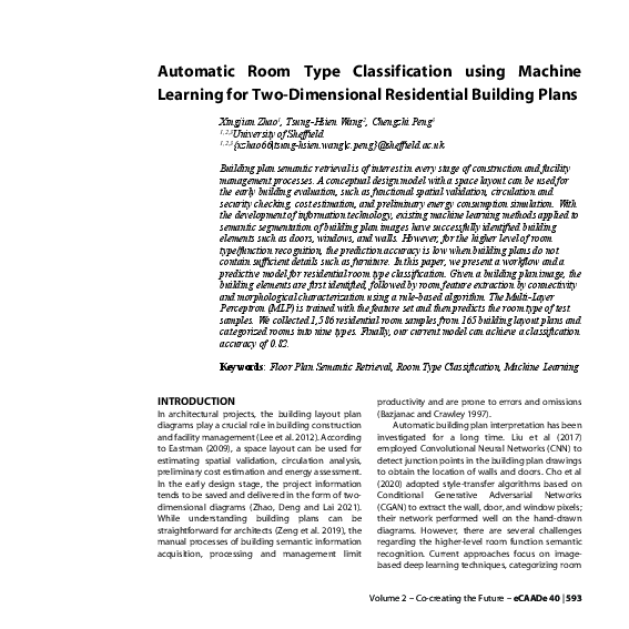 (PDF) Automatic Room Type Classification using Machine Learning for Two ...