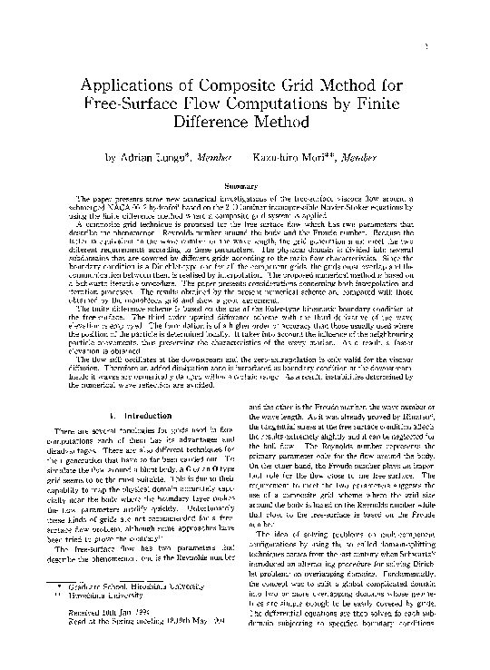 (PDF) Applications of Composite Grid Method for Free-Surface Flow ...