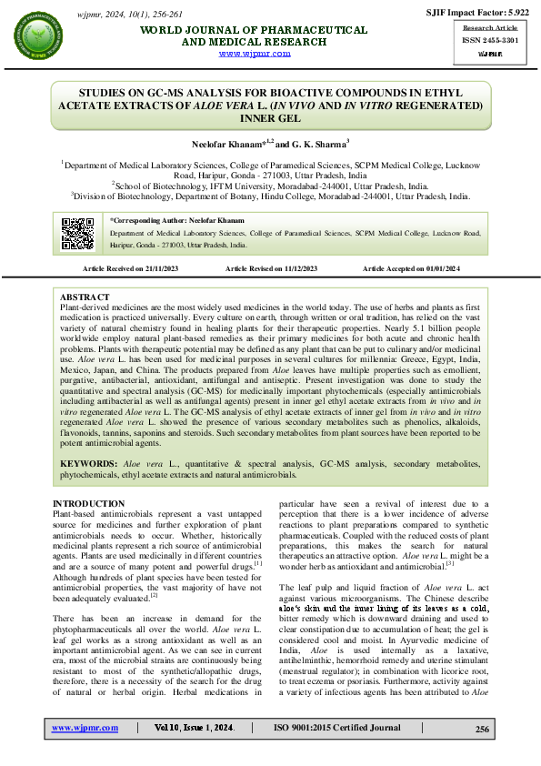 (PDF) STUDIES ON GC-MS ANALYSIS FOR BIOACTIVE COMPOUNDS IN ETHYL ...