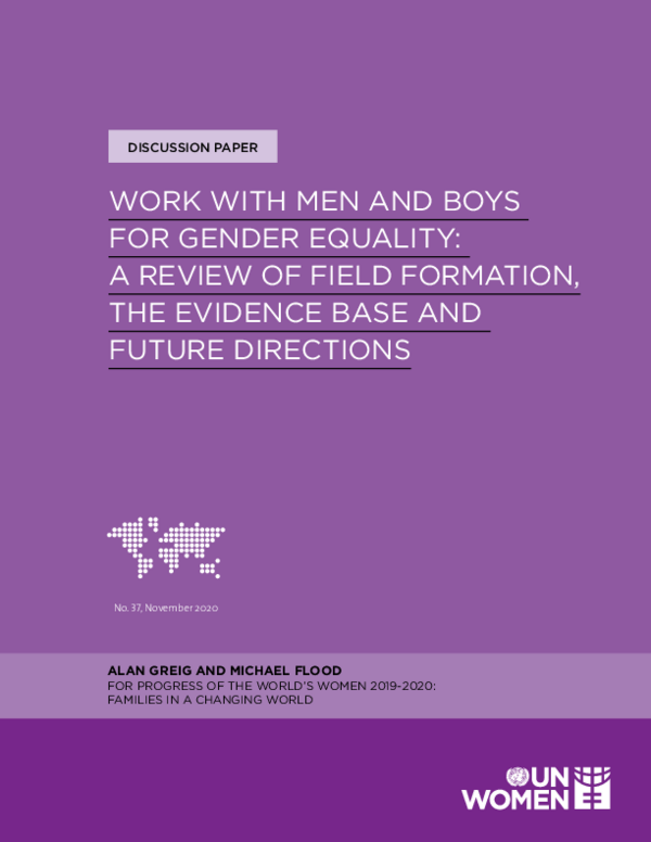 (PDF) Work with Men and Boys for Gender Equality: A Review of Field ...