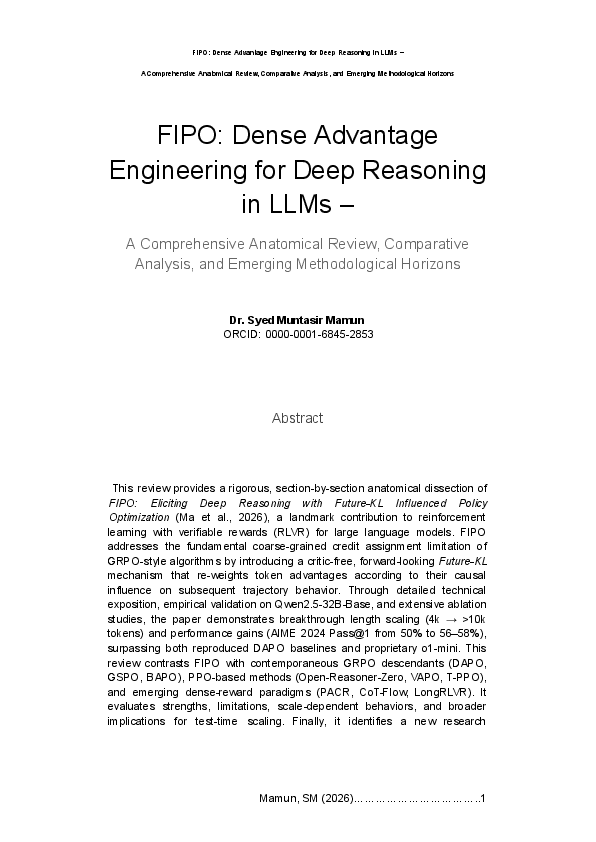 (PDF) FIPO: Dense Advantage Engineering for Deep Reasoning in LLMs – A ...