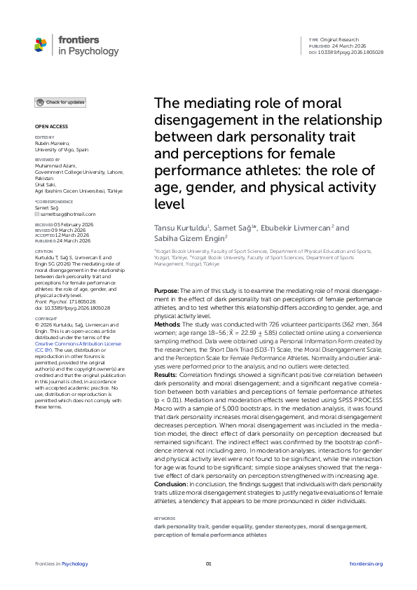 (PDF) The mediating role of moral disengagement in the relationship ...