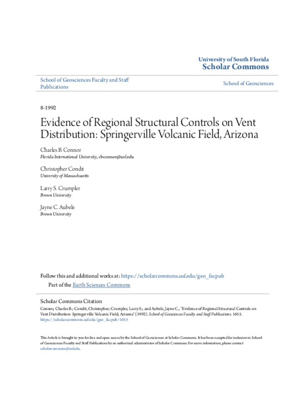 (PDF) Evidence of regional structural controls on vent distribution ...