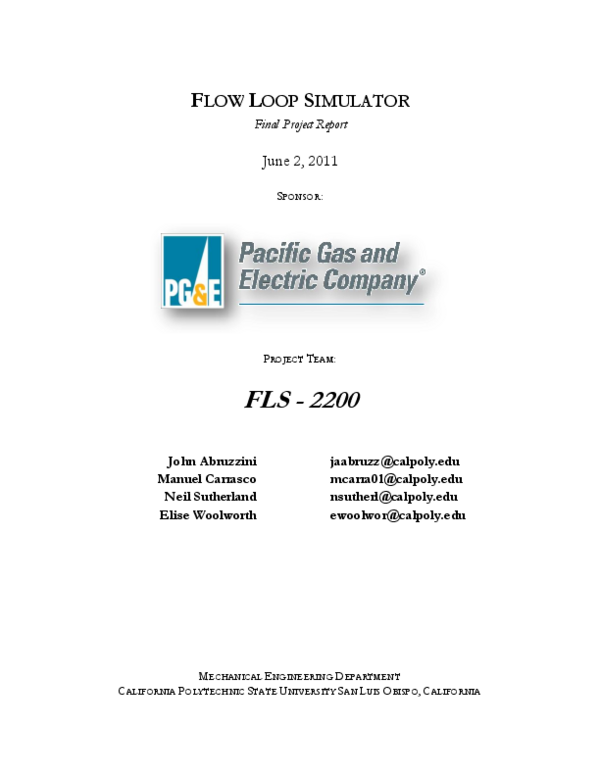 (PDF) Flow Loop Simulator