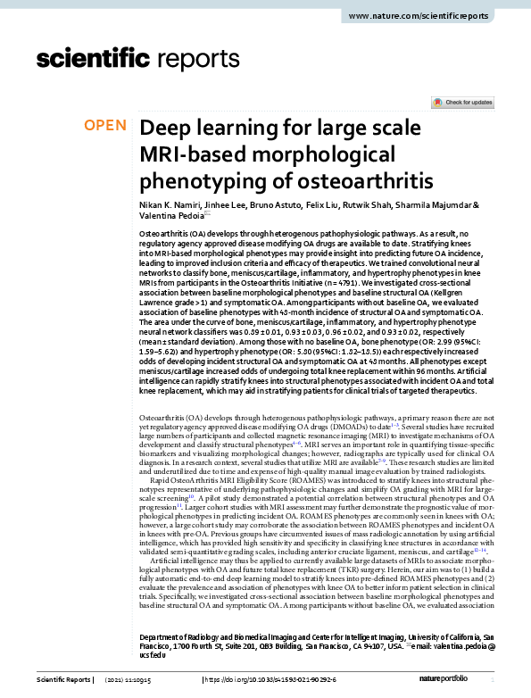 (PDF) Deep learning for large scale MRI-based morphological phenotyping ...
