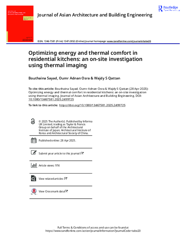 (PDF) Optimizing energy and thermal comfort in residential kitchens: an ...