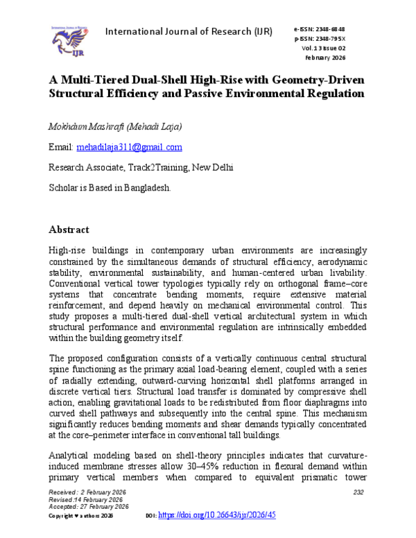 (PDF) A Multi Tiered Dual Shell High Rise with Geometry Driven ...