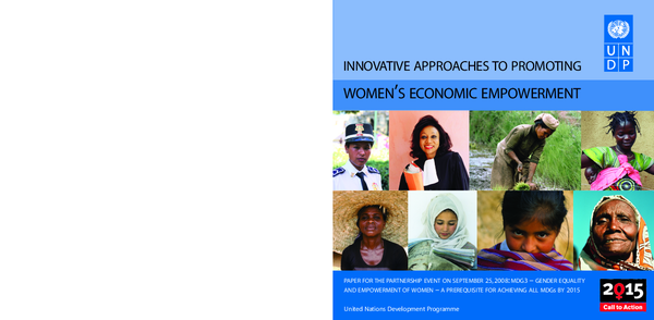 (PDF) Innovative Approaches to Promoting Women's Economic Empowerment