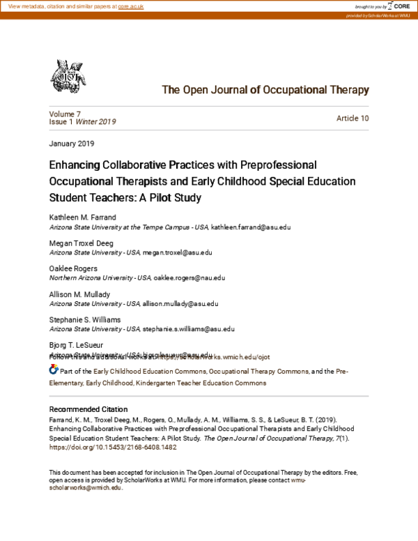 (PDF) Enhancing Collaborative Practices with Preprofessional ...