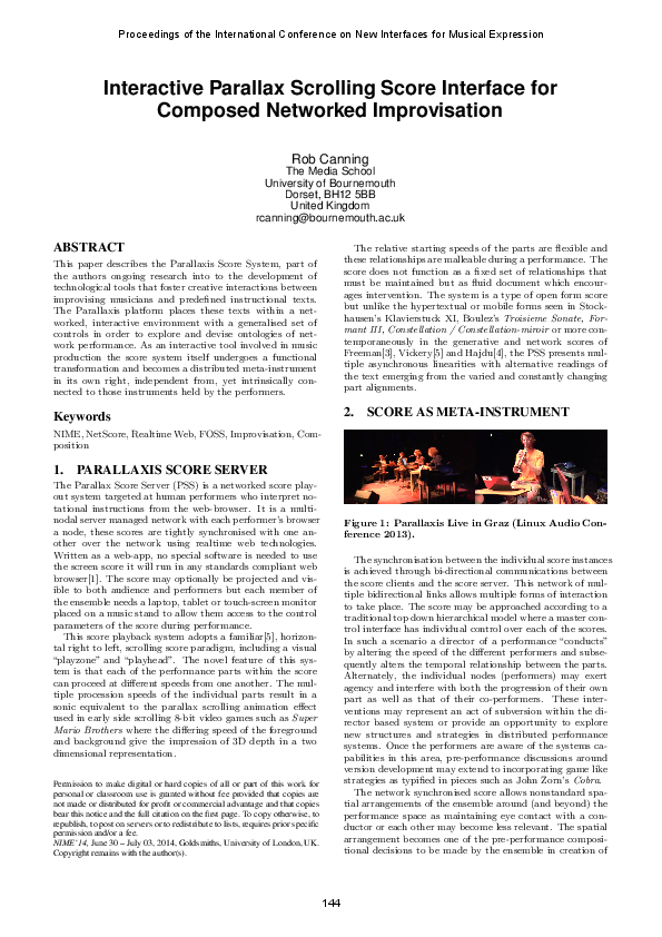 (PDF) Interactive Parallax Scrolling Score Interface For Composed ...