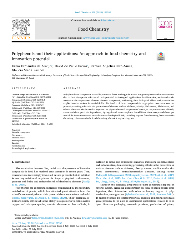 (PDF) Polyphenols and their applications: An approach in food chemistry ...