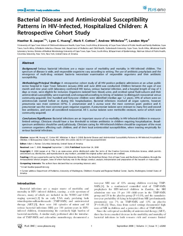 (PDF) Bacterial Disease and Antimicrobial Susceptibility Patterns in ...