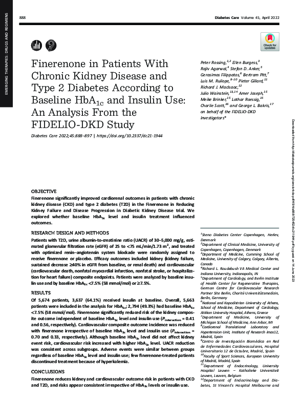 (PDF) Finerenone in Patients With Chronic Kidney Disease and Type 2 ...