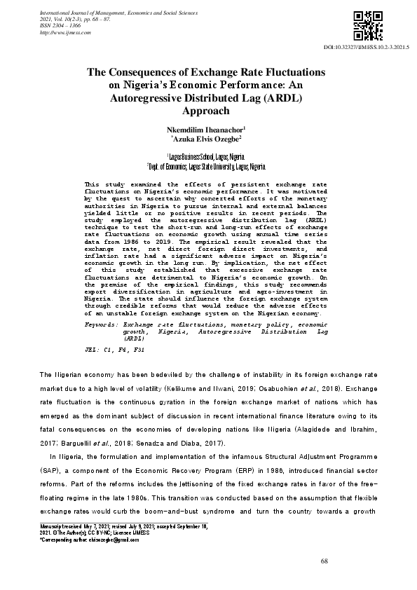 (PDF) The Consequences of Exchange Rate Fluctuations on Nigeria’s ...