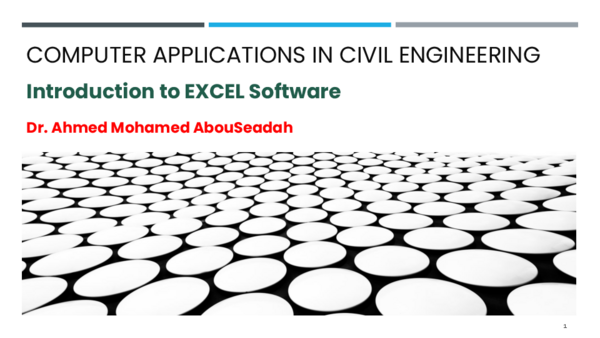 (PDF) Computer applications in Civil Engineering: Lecture 01 ...