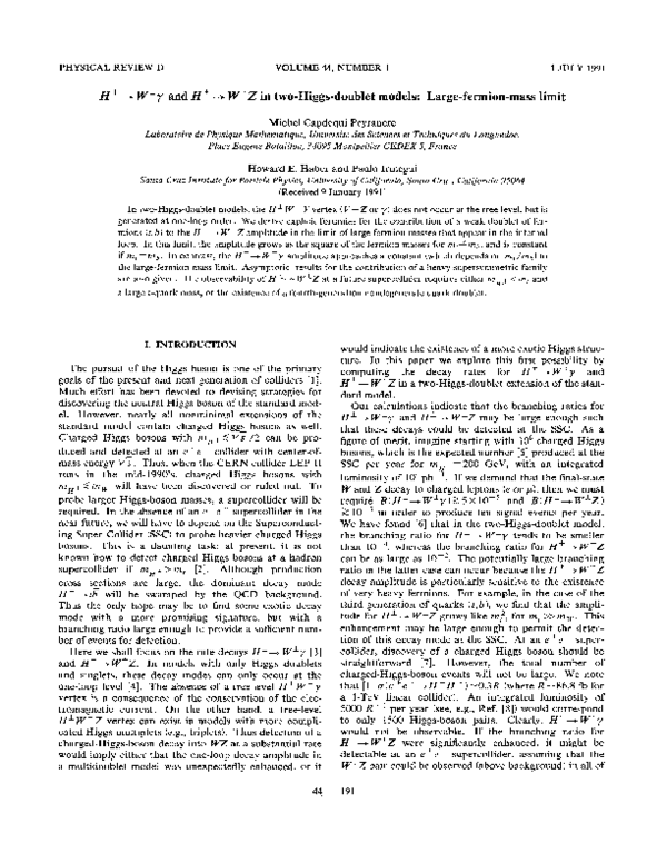 (PDF) H ± →