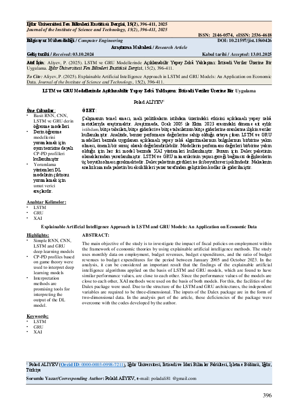 (PDF) Explainable Artificial Intelligence Approach in LSTM and GRU ...