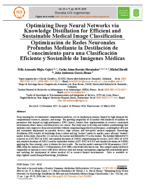 (PDF) Optimizing Deep Neural Networks via Knowledge Distillation for ...